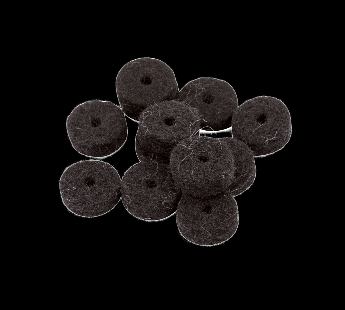 Fender Black Strap Button Felt Washers (Set of 12)
