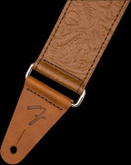 Fender Tooled Leather 2in Guitar Strap in Brown