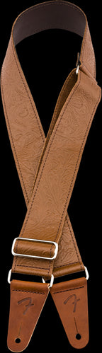 Fender Tooled Leather 2in Guitar Strap in Brown