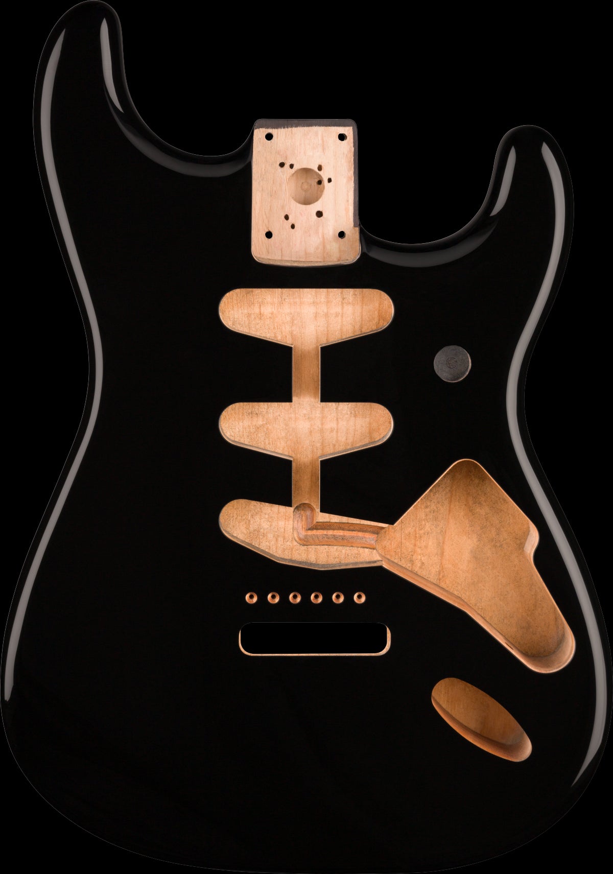 Body - Stratocaster SSS Alder Vintage Bridge Mount, Black