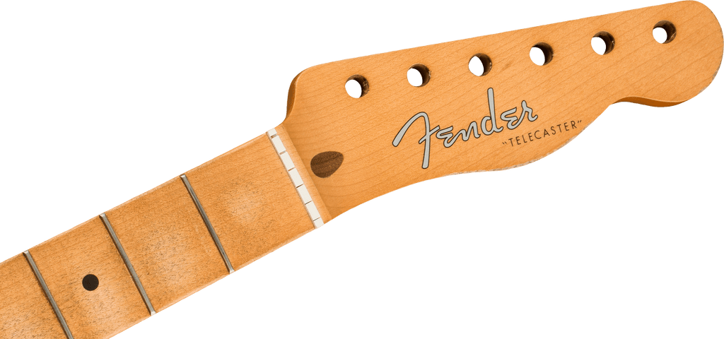 Fender Road Worn '50s Telecaster maple neck with U shape and 21 vintage tall frets, designed for guitar parts and replacement.