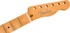 Fender Road Worn '50s Telecaster maple neck with U shape and 21 vintage tall frets, designed for guitar parts and replacement.