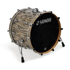 SONOR Prolite bass drum 22x16 with Snow Tiger finish, featuring a sleek single drum design and professional drum hardware.