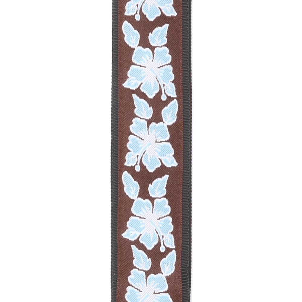 D'Addario Planet Waves 1.5 UKE STRAP JAQUARD ALOHA guitar strap with colorful Hawaiian-inspired pattern and adjustable length.