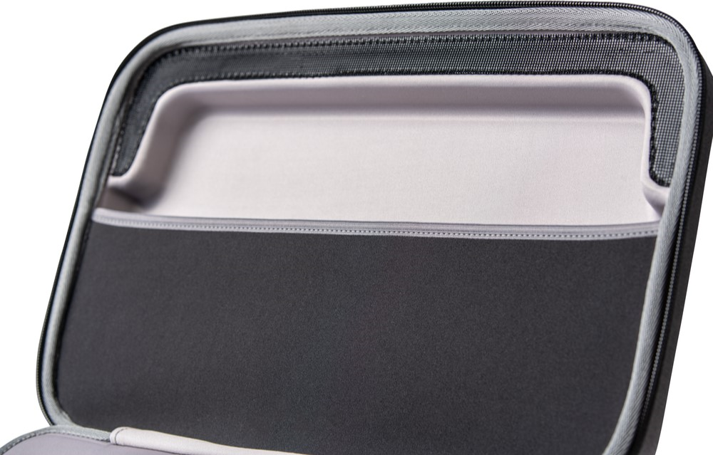 Neural DSP Quad Cortex gig case for guitar equipment, sturdy black protective bag with handles and zippers for secure transport.