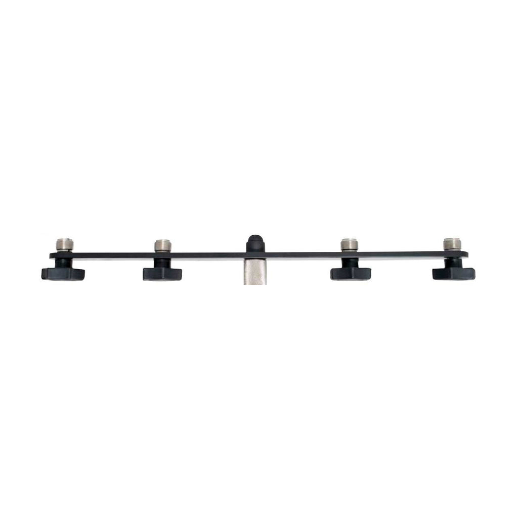 AMS Australasian 165 Mic Attachment Holder for microphone accessories, shown mounted on a stand with the attachment visible.