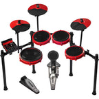 Alesis Nitro Max Special Edition 8-piece electronic drum kit with Bluetooth connectivity and BFD drum software setup.