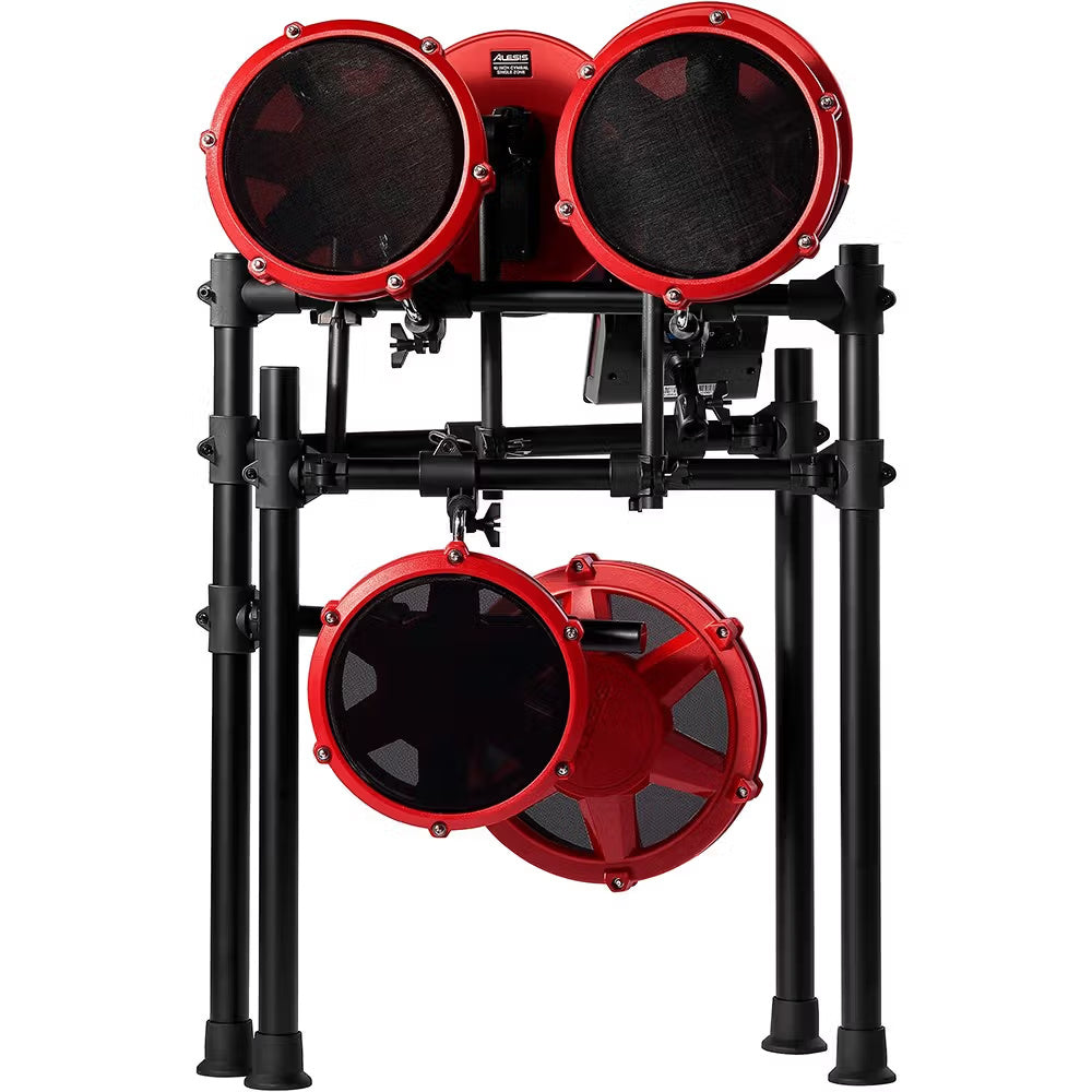 Alesis Nitro Max Special Edition 8-piece electronic drum kit with Bluetooth connectivity and BFD module, set up with drum pads and cymbals.