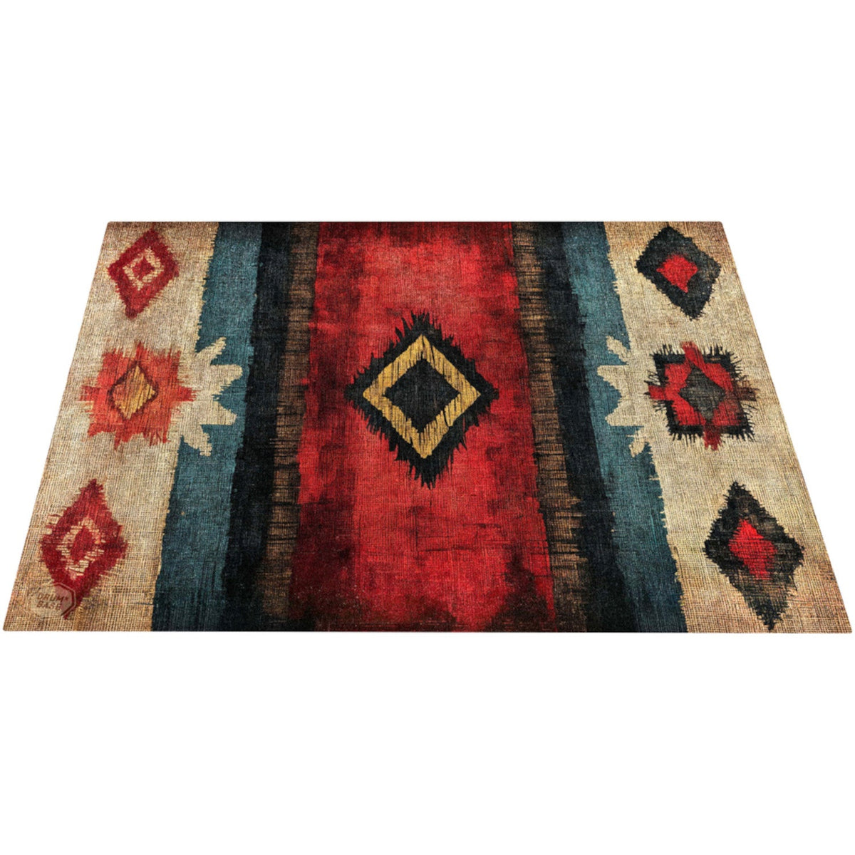 DRUMnBASE EART185 Earthing Series Native Red Rug - 185cm x 165cm
