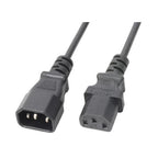 Power Dynamics 177956 5.0m IEC to IEC power extension cable for PA equipment, 10A capacity, with sturdy connectors.