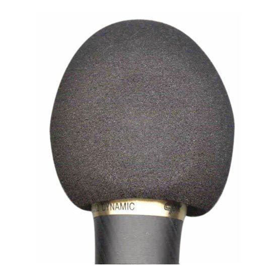 Black Australasian 178 Foam Mic Windshield for normal size microphones, designed to reduce wind noise and improve audio clarity.