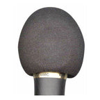 Black Australasian 178 Foam Mic Windshield for normal size microphones, designed to reduce wind noise and improve audio clarity.