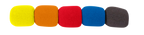 CPK 195 Coloured Foam Microphone Windshields 35mm - Red, Yellow, Orange, Blue & Black (Pack of 5)