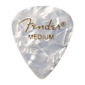 Fender Premium Celluloid 351 Shape Picks Med White Moto 12 Pack