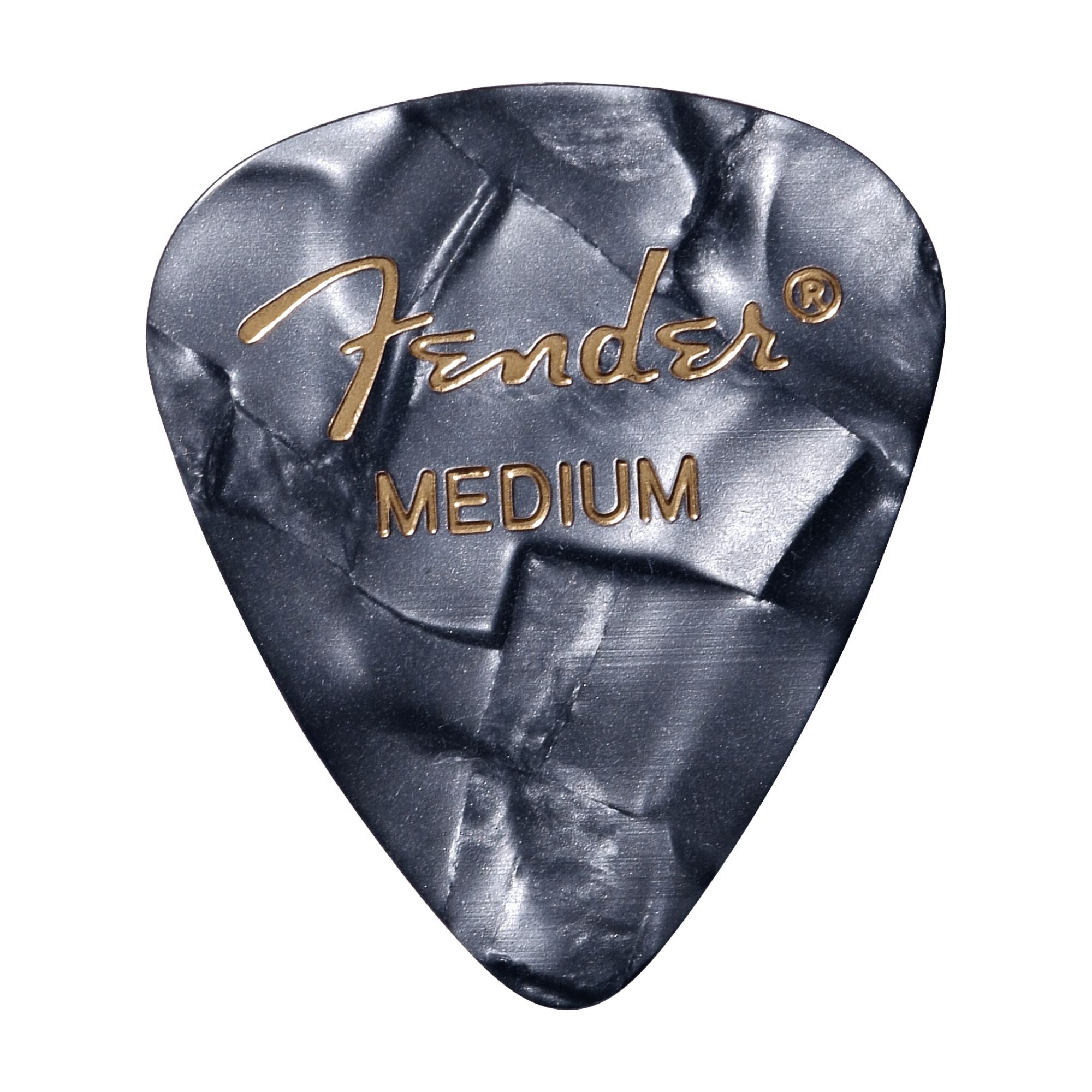 Fender Premium Celluloid 351 Shape Picks Med Black Moto 12 Pack