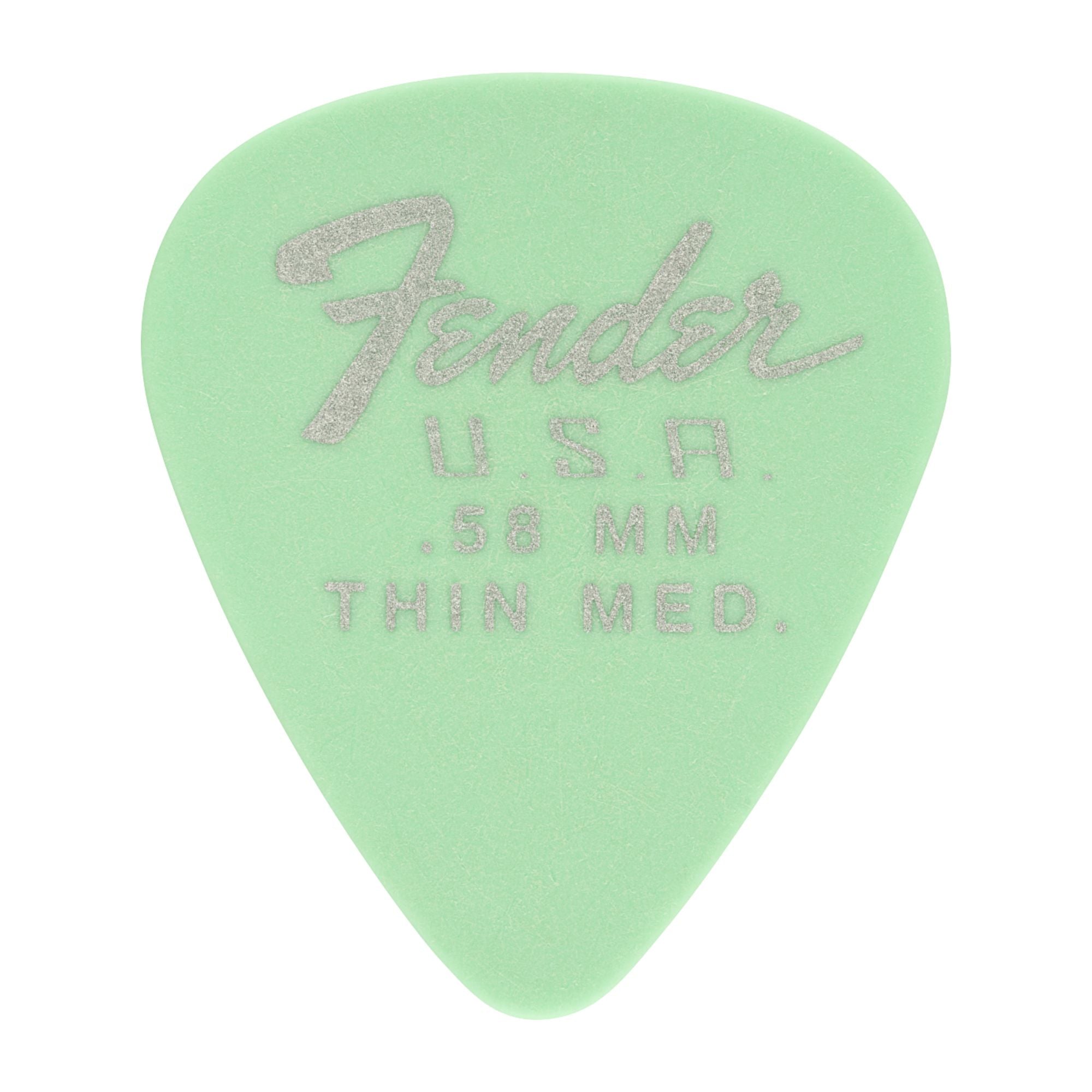Fender Dura Tone 351 Shape .58 Surf Green 12 Pack