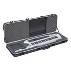 SKB Ax-Synth keyboard case with padded exterior and carrying handles, designed for secure transportation of musical synthesizers.