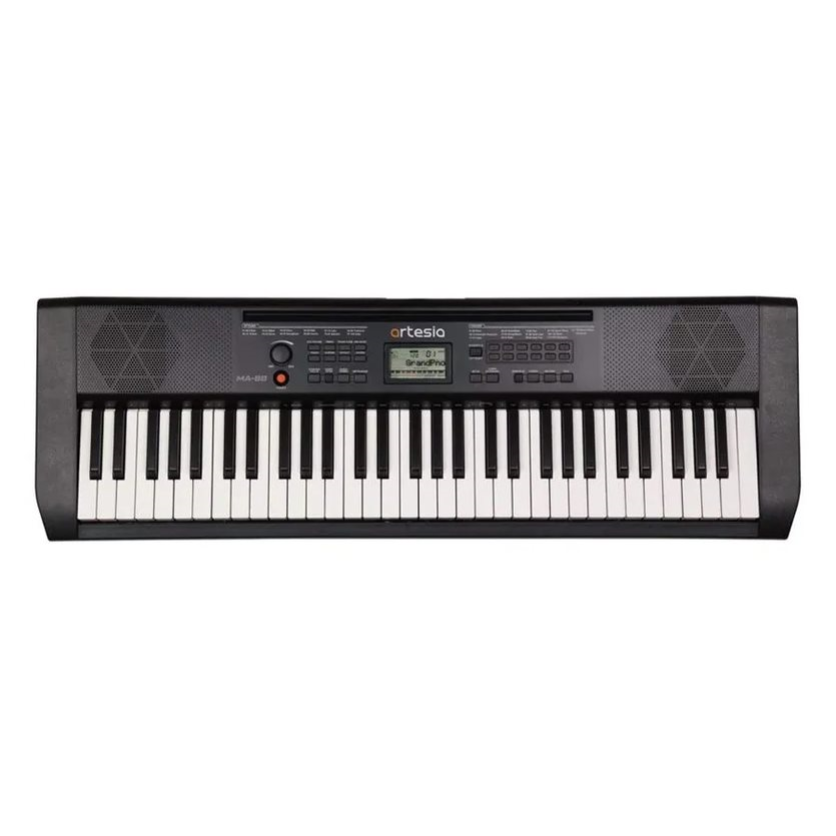 Artesia Pro MA-88 touch-sensitive 61-note keyboard with black keys and control panel, perfect for music creation and performance.