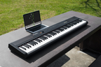 Artesia Pro Performer portable digital piano in black with full-sized keys and control panel, ideal for musicians and performers.