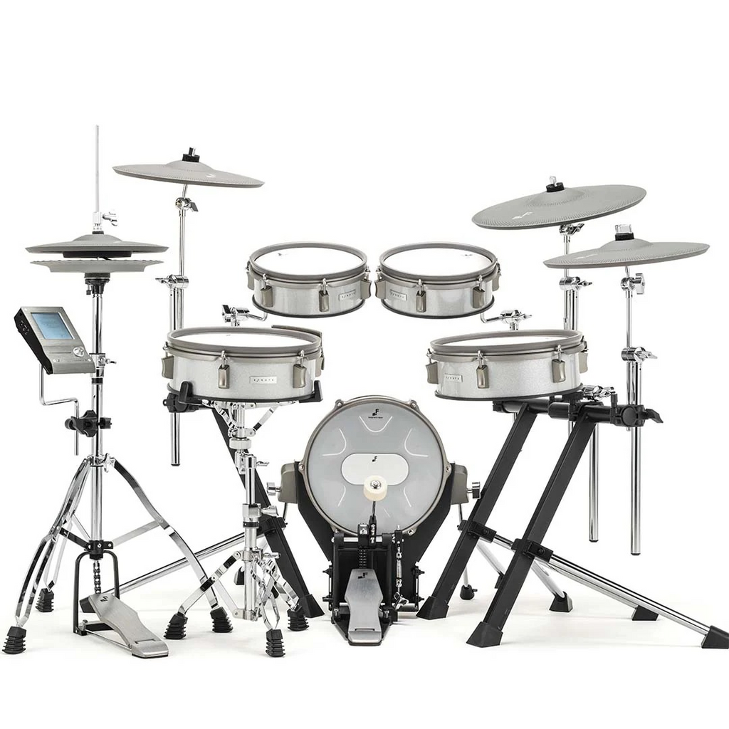 Efnote 3B Electronic Drum Kit w/Full Hardware Set - White Sparkle
