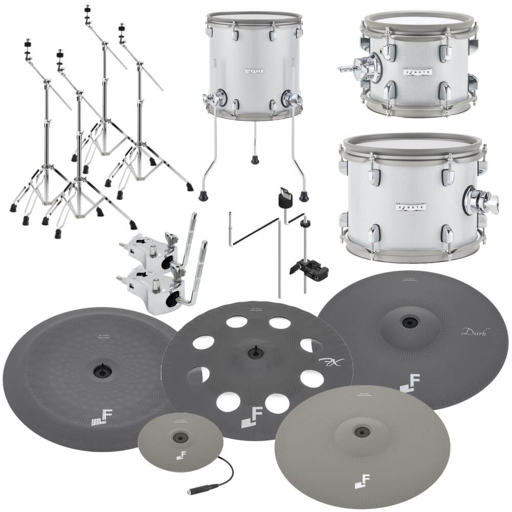 Efnote EFNOTE PRO 507 complete 7-piece electronic stage drum kit with drum pads, cymbals, and control module for live performance