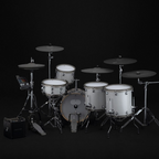 Efnote EFNOTE PRO 503 Power 5-piece electronic stage drum kit with drum pads and control module on a stand.