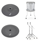 Efnote EFNOTE PRO 503 Power 5-piece electronic stage drum kit with drum pads, cymbals, and control module, ready for performance.