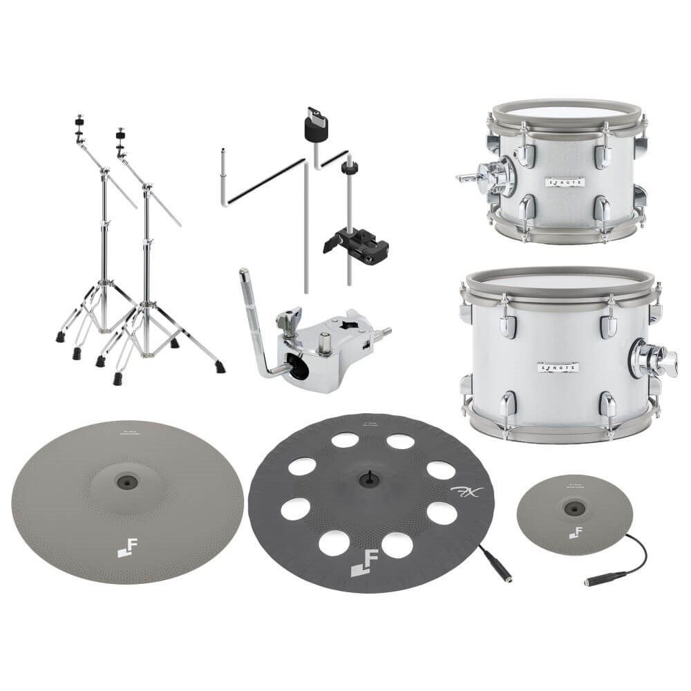 EFNOTE PRO 504 Technical 6-piece electronic drum kit with pads, cymbals, and control module for stage performance.