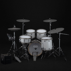 Efnote EFNOTE PRO 501 traditional 5-piece electronic stage drum kit with drum pads, cymbals, and control module.