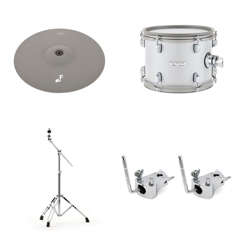 Efnote EFNOTE PRO 501 traditional 5-piece electronic stage drum kit with cymbals and drum pads, set up for performance.