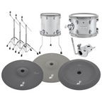 EFNOTE PRO 705 Heavy 6-piece electronic stage drum kit with mesh pads and electronic drum module, designed for professional performances.