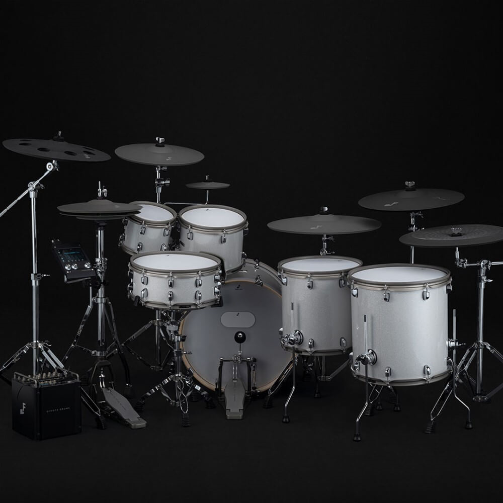 EFNOTE PRO 706 electronic stage drum kit with six drum pads and control module, designed for live performances and practice.