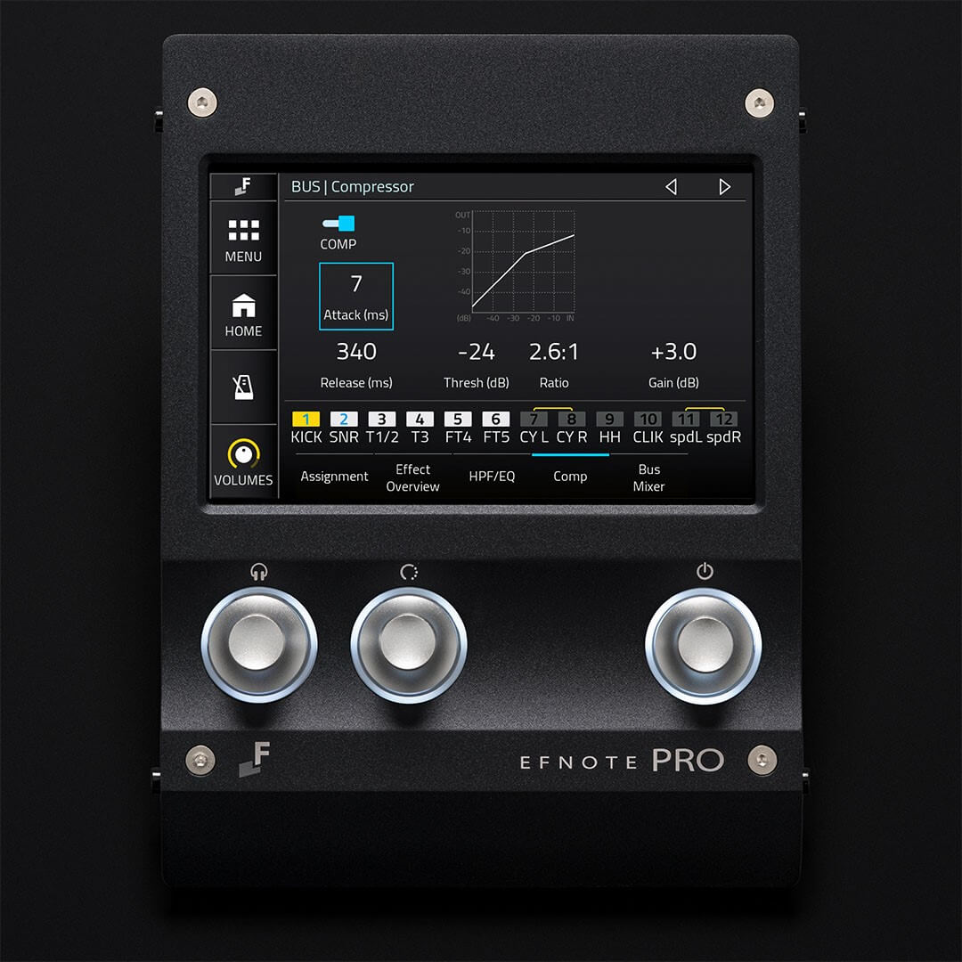 EFNOTE PRO 706 electronic stage drum kit with six drum pads, cymbals, and control module for live performance and practice.