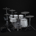 Efnote EFNOTE PRO 704 technical 6-piece electronic stage drum kit with drum pads and electronic components.