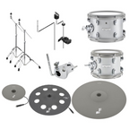 Efnote EFNOTE PRO 704 Technical 6-piece electronic stage drum kit with drum pads and electronic drum module on stage setup.