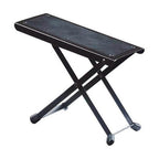 Armour FS100 guitar footstool with padded surface and adjustable height for comfortable playing and support.
