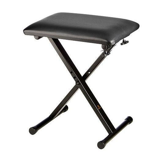 Small Armour KS75 keyboard bench with adjustable stand and cushioned seat for comfortable music practice sessions.