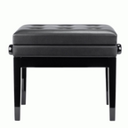 Beale BPB220BK Height-Adjustable Piano Stool with Storage - Black