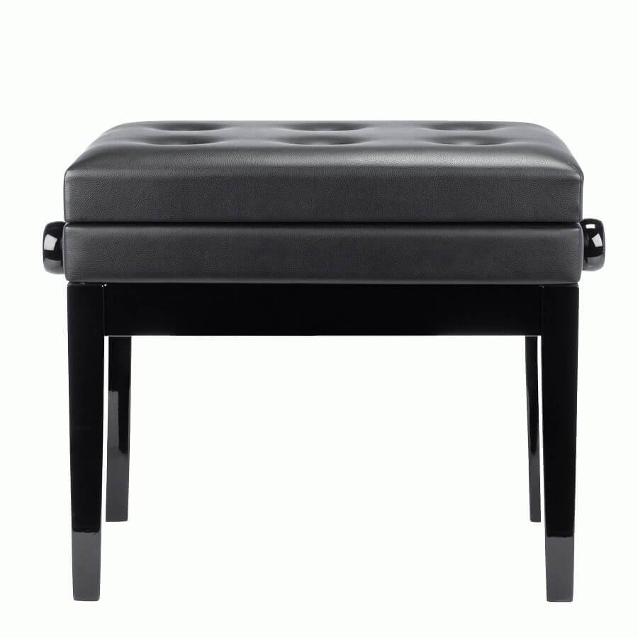 Beale BPB220BK Height-Adjustable Piano Stool with Storage - Black