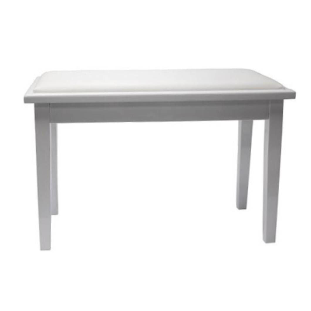 Beale BPB110WH Duet Piano Bench with Storage in White