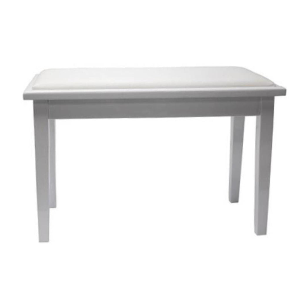Beale BPB110WH Duet Piano Bench with Storage in White