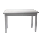 Beale BPB110WH Duet Piano Bench with Storage in White