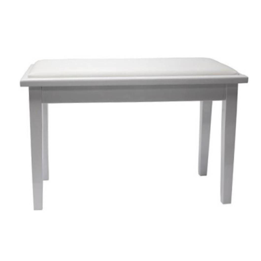 Beale BPB110WH Duet Piano Bench with Storage in White
