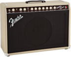 Fender Super Sonic 22 Blonde guitar amplifier combo with vintage-style control panel and cream-colored grille cloth.