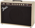 Fender Super Sonic 22 Blonde guitar amplifier combo with control knobs and vintage-style design.