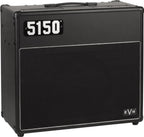 EVH 5150 Iconic Series 40W 1x12 guitar combo amp in black with a sleek design and control knobs visible.