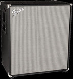 Fender Rumble 410 Bass Amplifier speaker cabinet with four speaker cones, black finish, and control panel on top.
