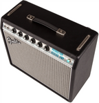 Fender 68 Custom Princeton Reverb guitar combo amplifier with control knobs and vintage-style design.