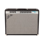 Fender 68 Custom Twin Reverb guitar combo amplifier with silver grille and control panel, classic tube amp design.