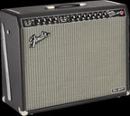 Fender Tone Master Twin Reverb guitar amplifier combo with silver grille and control panel, ideal for electric guitar sound.